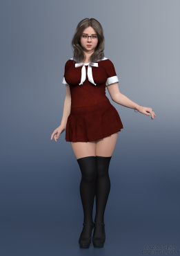 shy girl_DAZ3D下载站