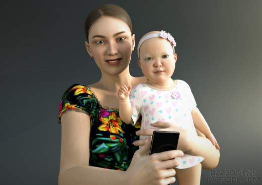 baby cute_DAZ3D下载站
