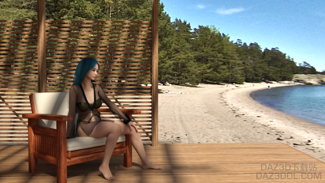 沙滩度假_DAZ3D下载站