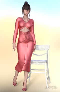 又玩一下渲图，好多澡点,没法看，皮肤又黑._DAZ3D下载站
