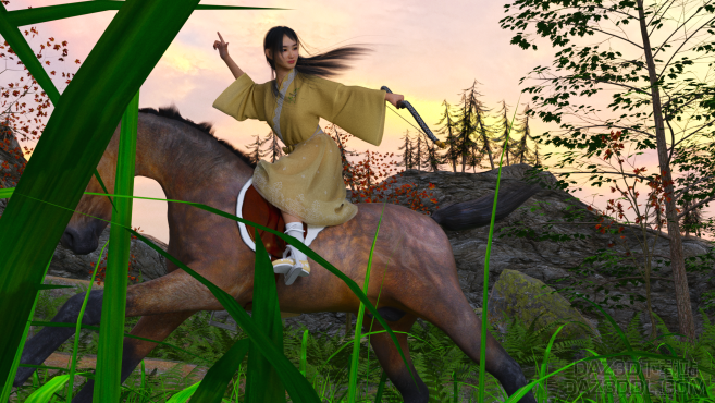 骑马射箭_DAZ3D下载站