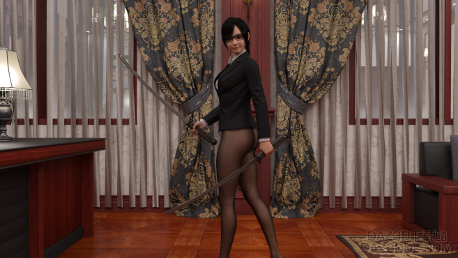 秘书，兼职剑客_DAZ3D下载站
