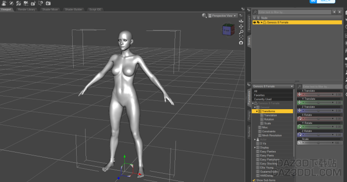 教学--如何通过Marvelous Designer来定制脱衣Morph_DAZ3D下载站