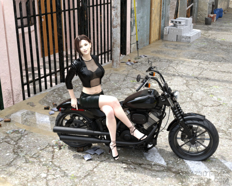 练习作品—后巷美人_DAZ3D下载站