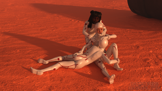 three astronauts_DAZ3D下载站