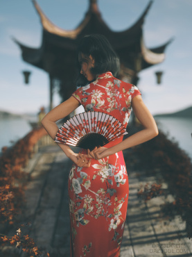 犹抱琵芭半遮面_DAZ3D下载站