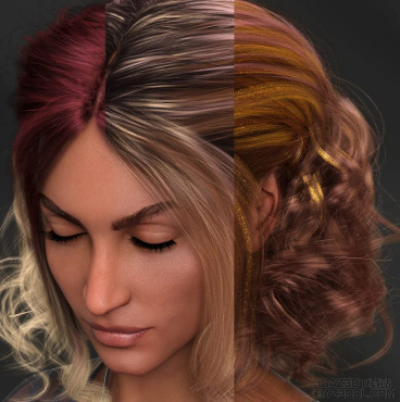 Daz3d 更改发色 [2024]_DAZ3D下载站