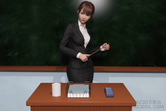 在教室上课的女老师_DAZ3D下载站