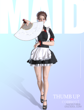 女仆 海报_DAZ3D下载站