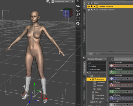 大佬们，为什么衣服不能绑定到人物身上了？_DAZ3D下载站