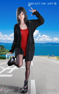 自然户外小清新甜妹风_DAZ3D下载站