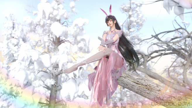 冰天雪地拍艺术照_DAZ3D下载站
