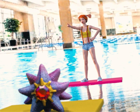 宝石海星，使用水枪！_DAZ3D下载站
