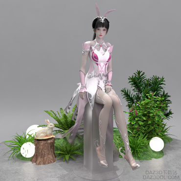 一只柔骨兔_DAZ3D下载站
