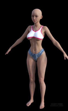 VO 的G9女模特感觉身材有些别扭，_DAZ3D下载站
