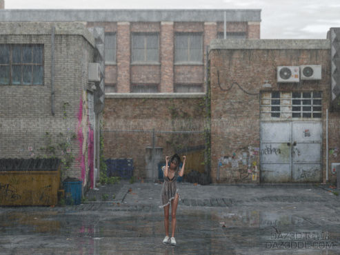 淋雨啦_DAZ3D下载站