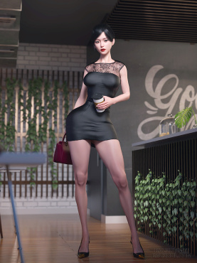 喝咖啡_DAZ3D下载站