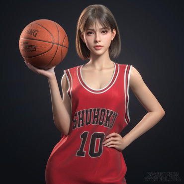 蓝球小妞_DAZ3D下载站