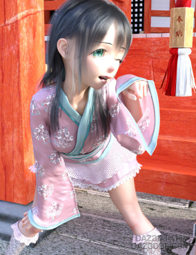 神社前卖萌_DAZ3D下载站