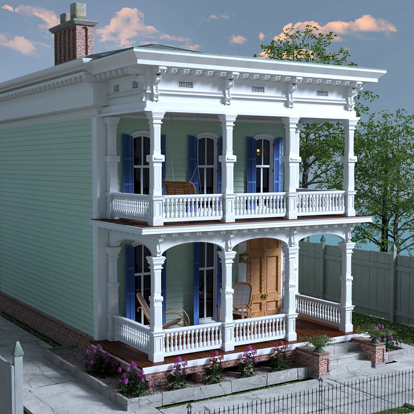 MS20新奥尔良花园区住宅DAZ Studio 4.9 Iray