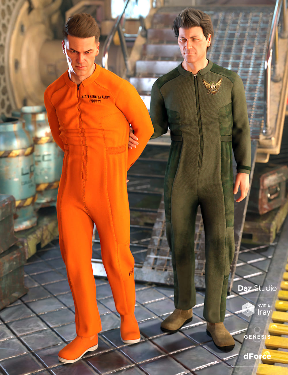 dForce工作服和工具纹理