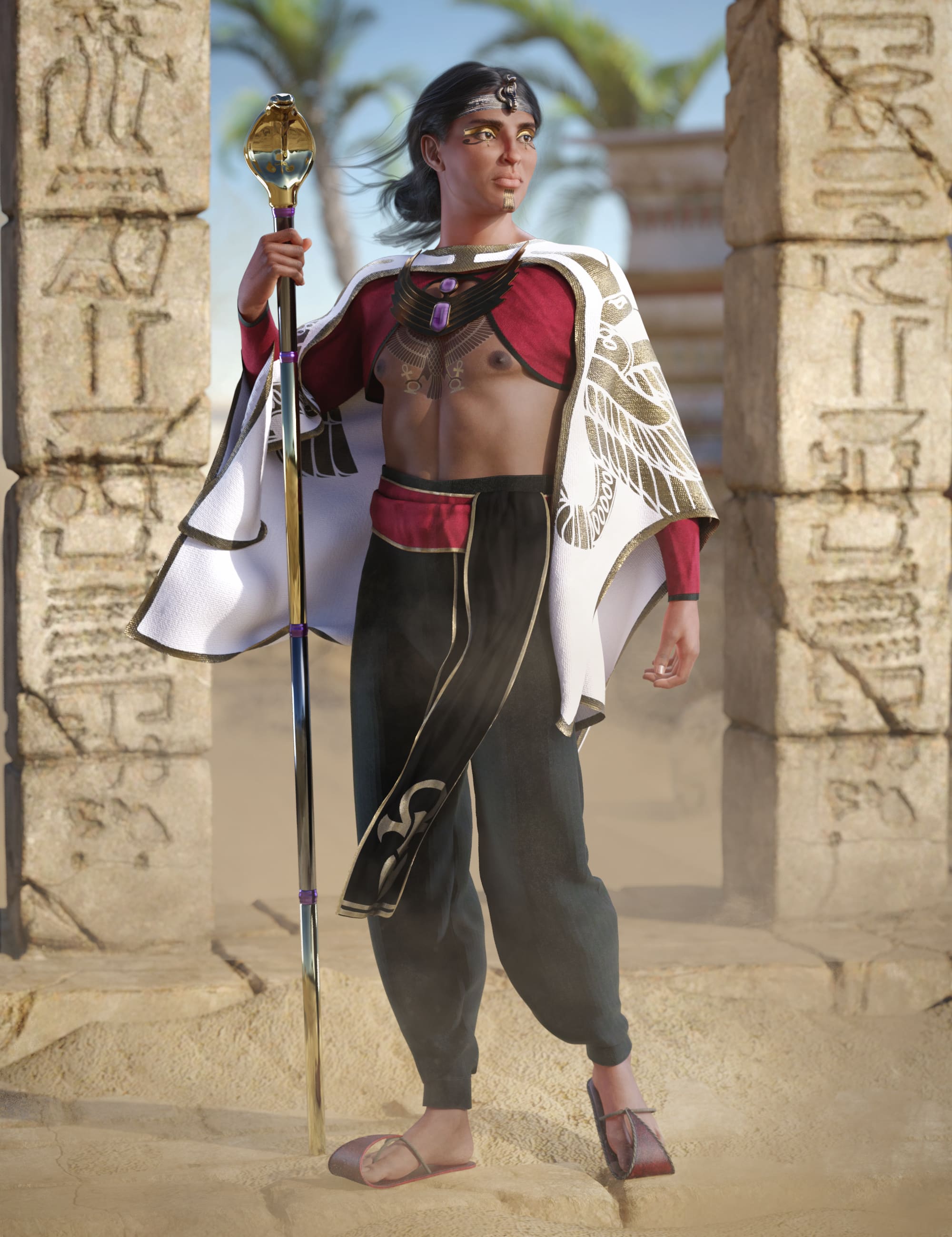 dForce Curse of Kings Outfit for创世纪8男