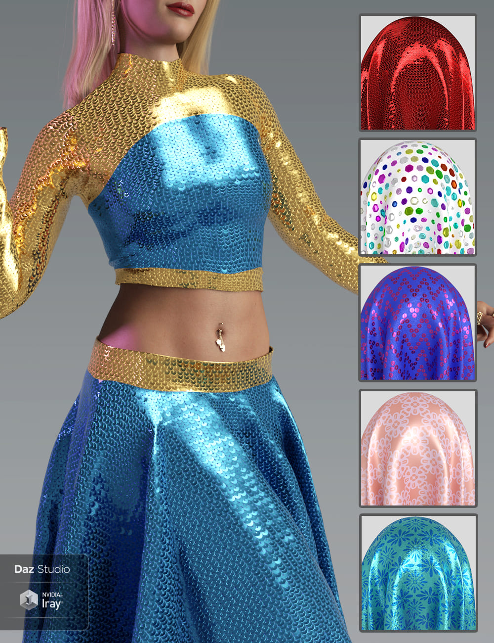 Glitz和Glam织物Iray着色器