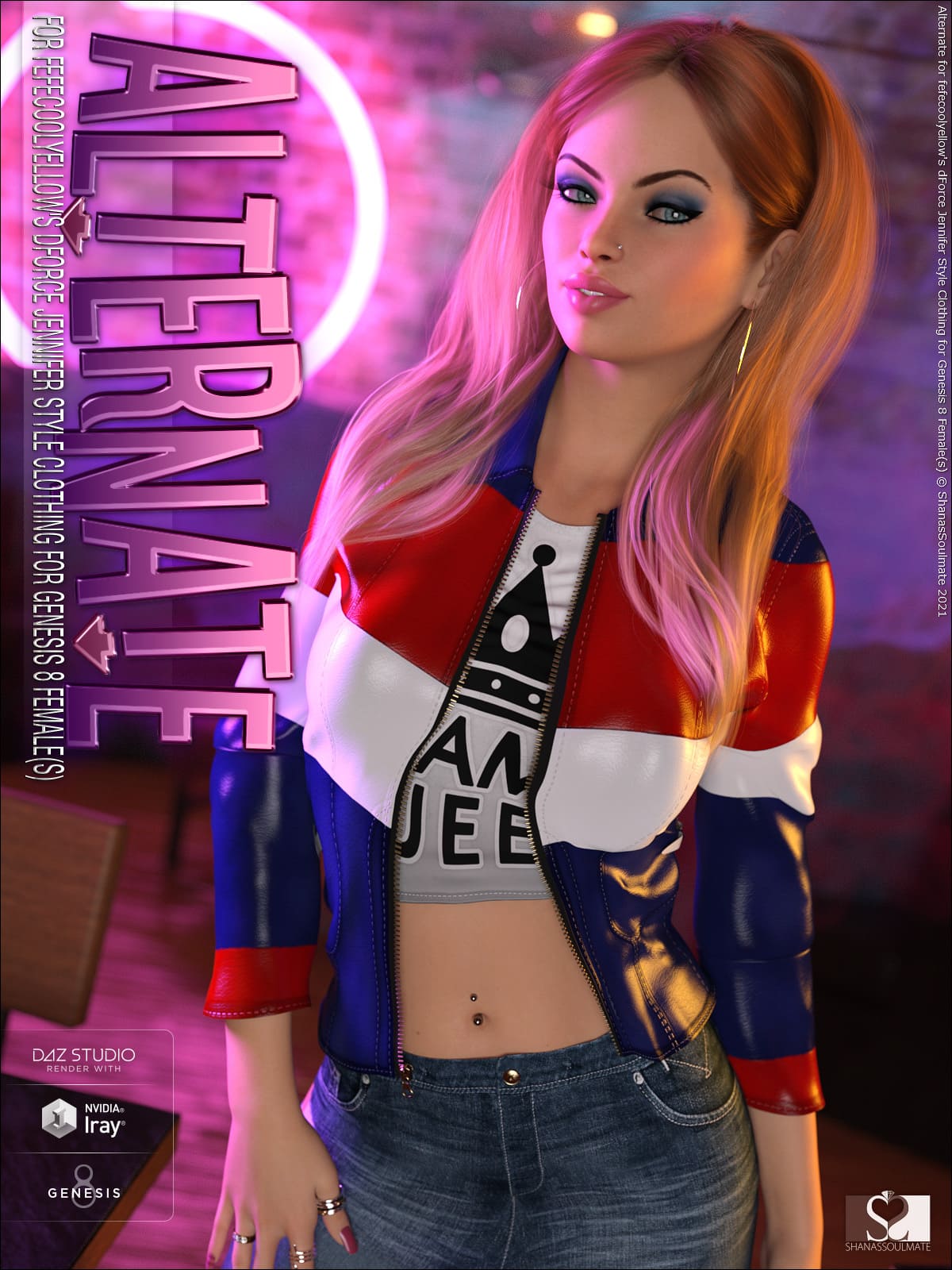 Alternate dForce珍妮弗风格的服装为创世纪8女性