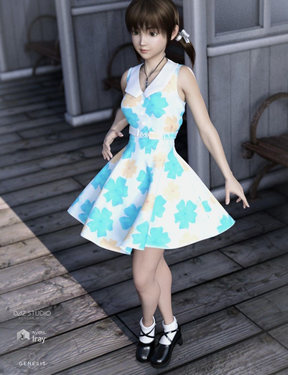 dForce Genesis8女装Fresh Summer Outfit (s)