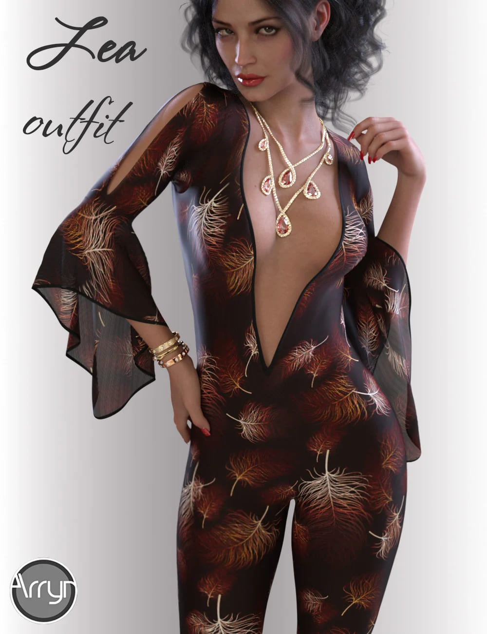 dForce Lea Homewear Outfit for Genesis 8.1 ladies