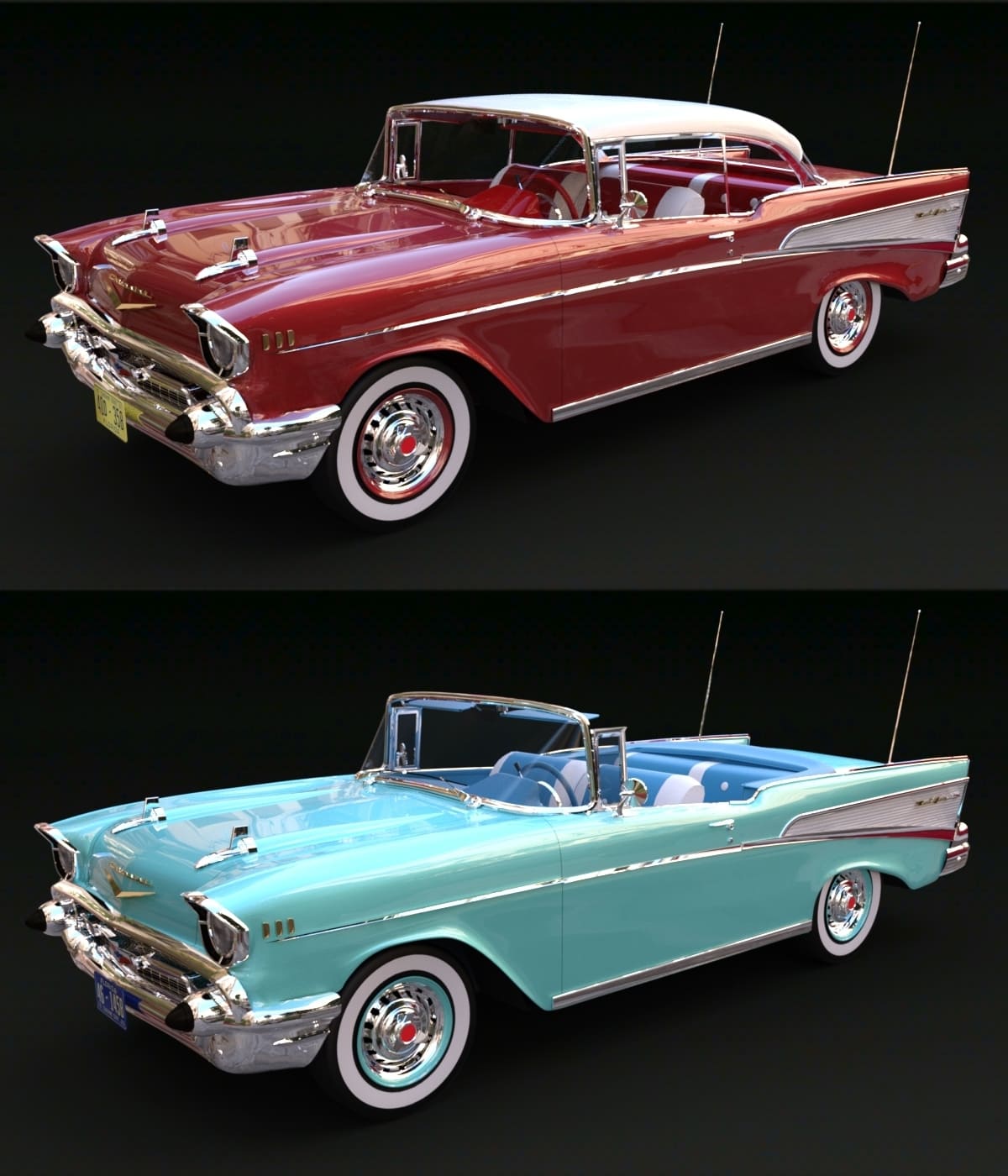 雪佛兰bel air 1957包
