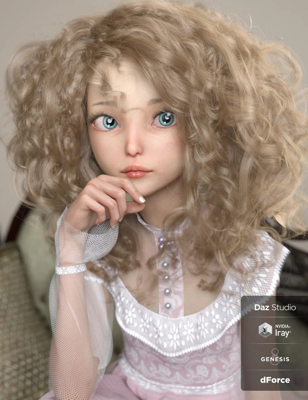 艾米·卢和她在《创世纪》中穿的女裙
