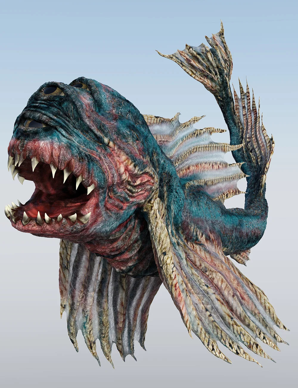 深海三齿龙的生物