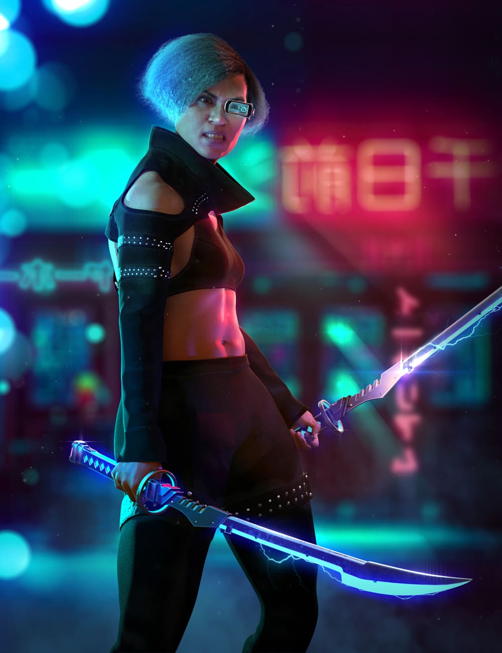 未来武士动画与剑为创世纪8.1女性和诺斯卡8.1