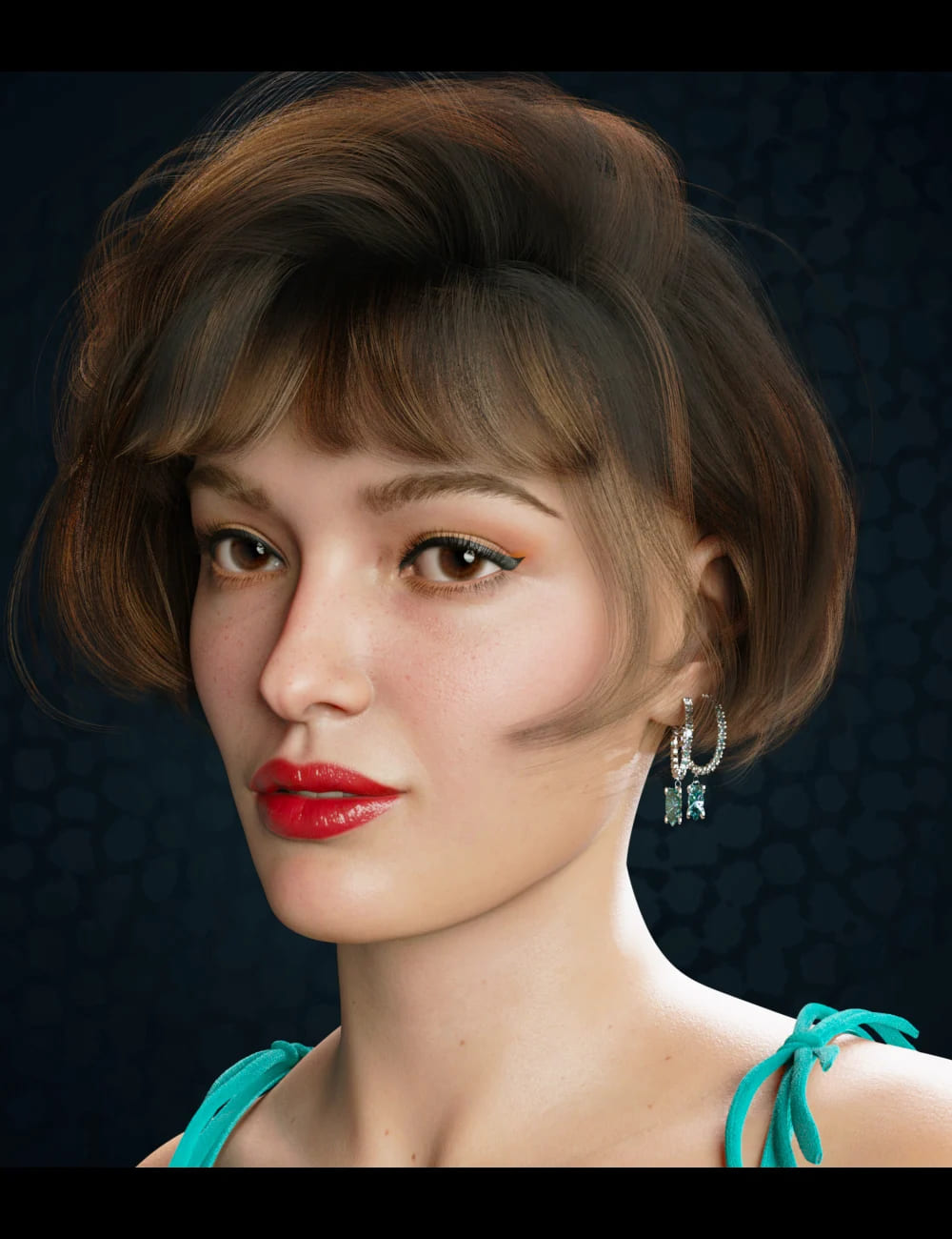 dForce Voila头发为创世纪8,8.1，和3个女性