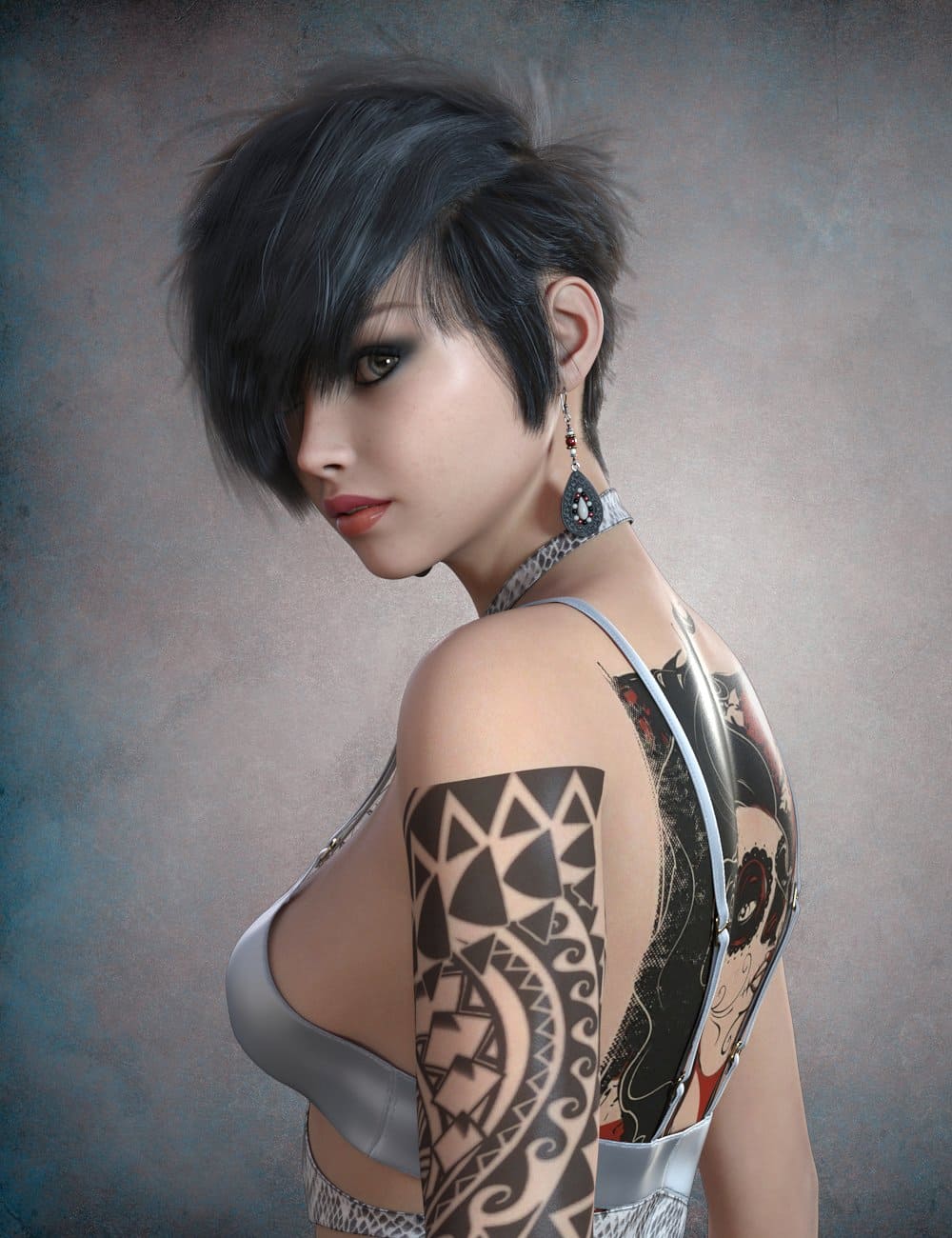 dForce Nash Hair for Genesis 8
