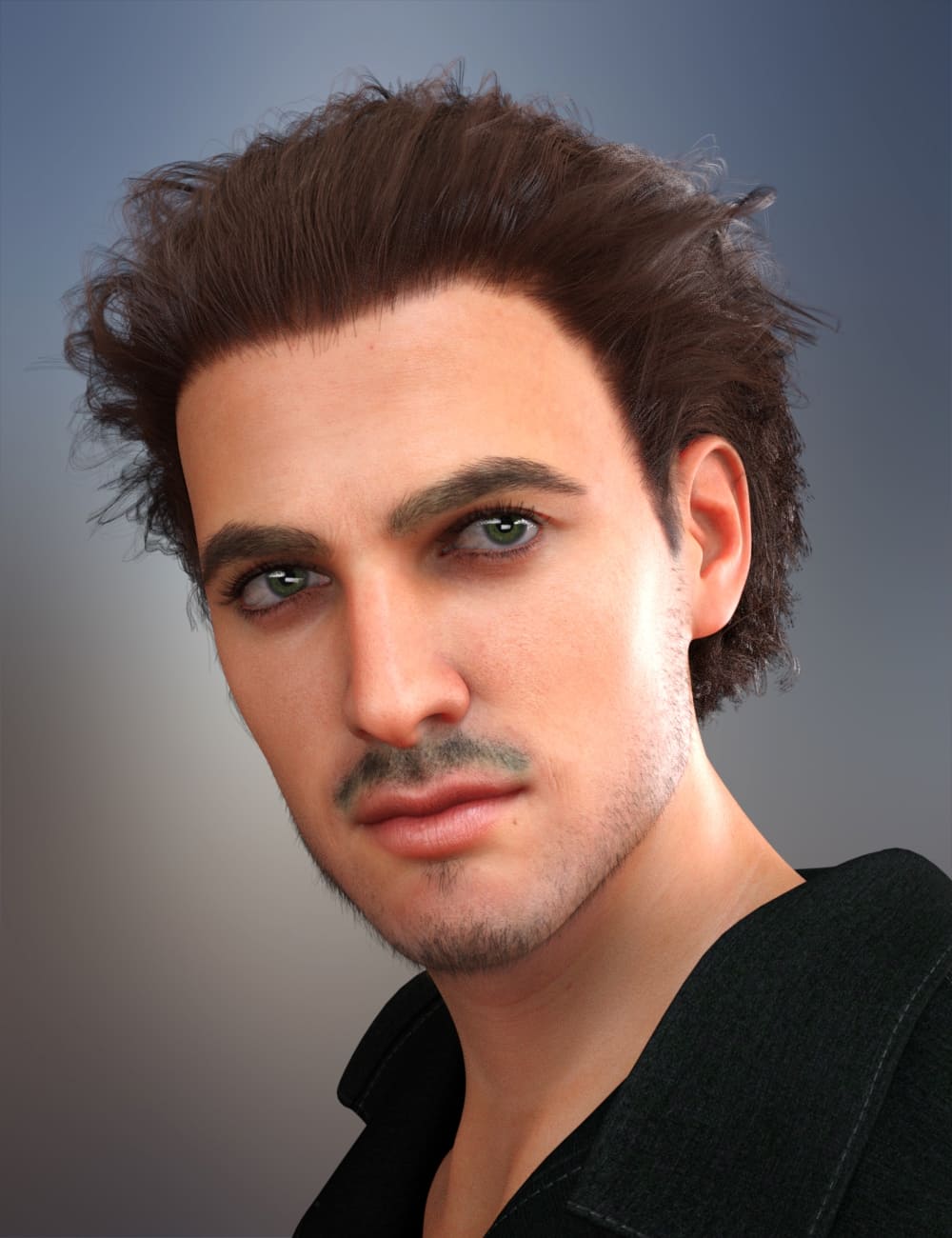 dForce Rizado Hair for Genesis 3, 8和8.1
