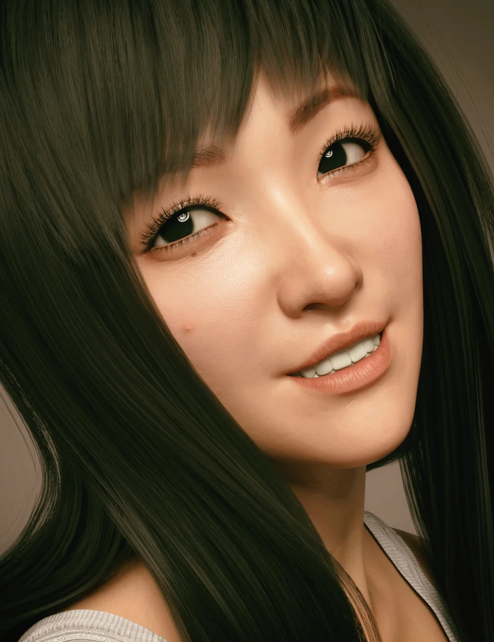 Alice Liu角色与头发和表情创世纪8女性