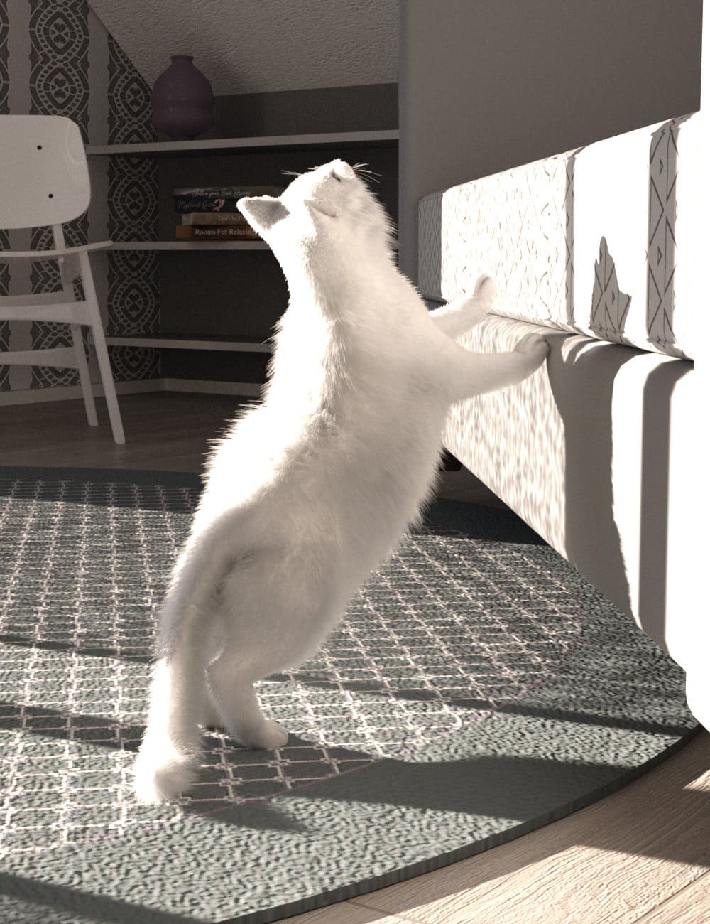 凯蒂猫为达兹家的猫摆造型