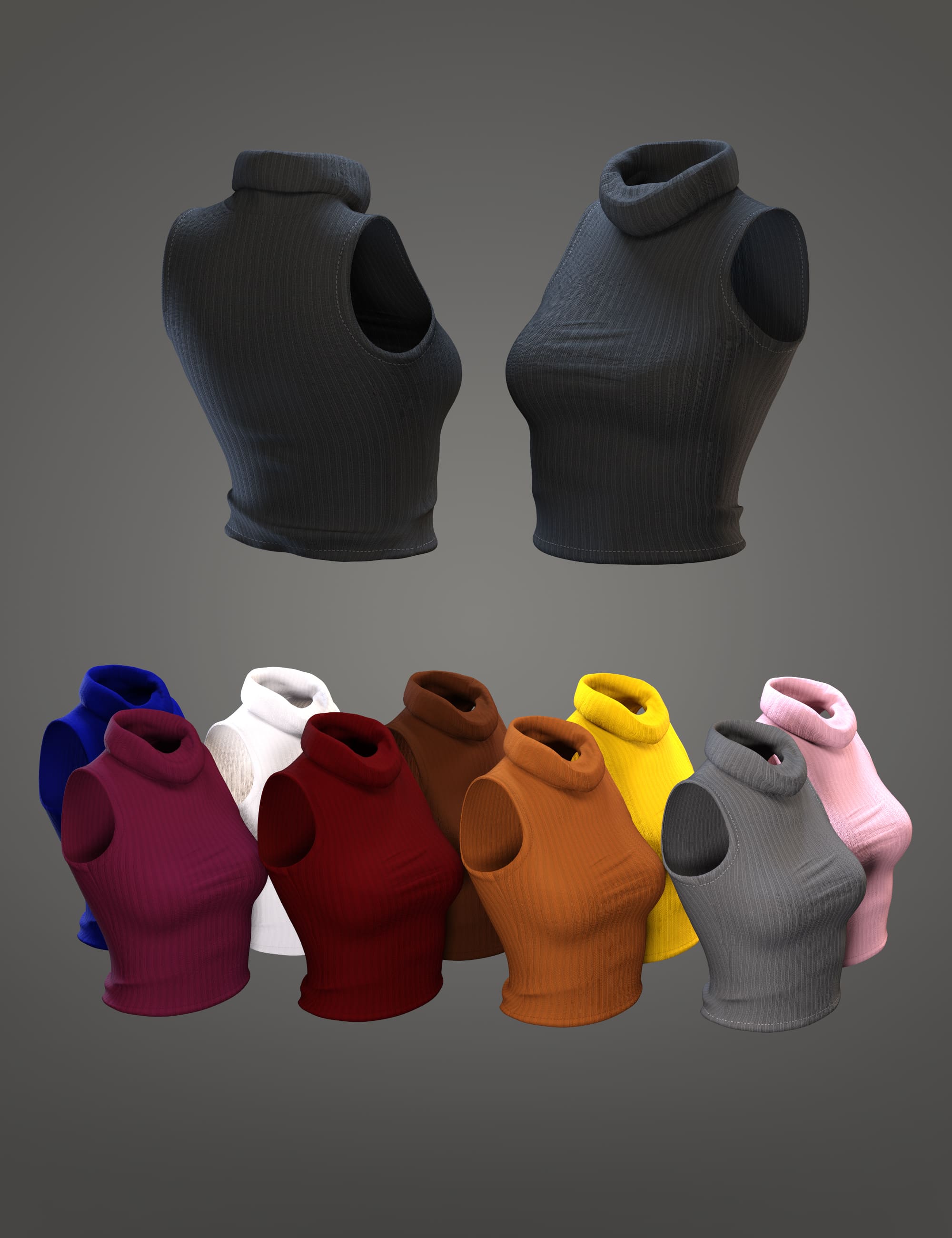 XFashion Crop Top for Genesis 8和8.1女性
