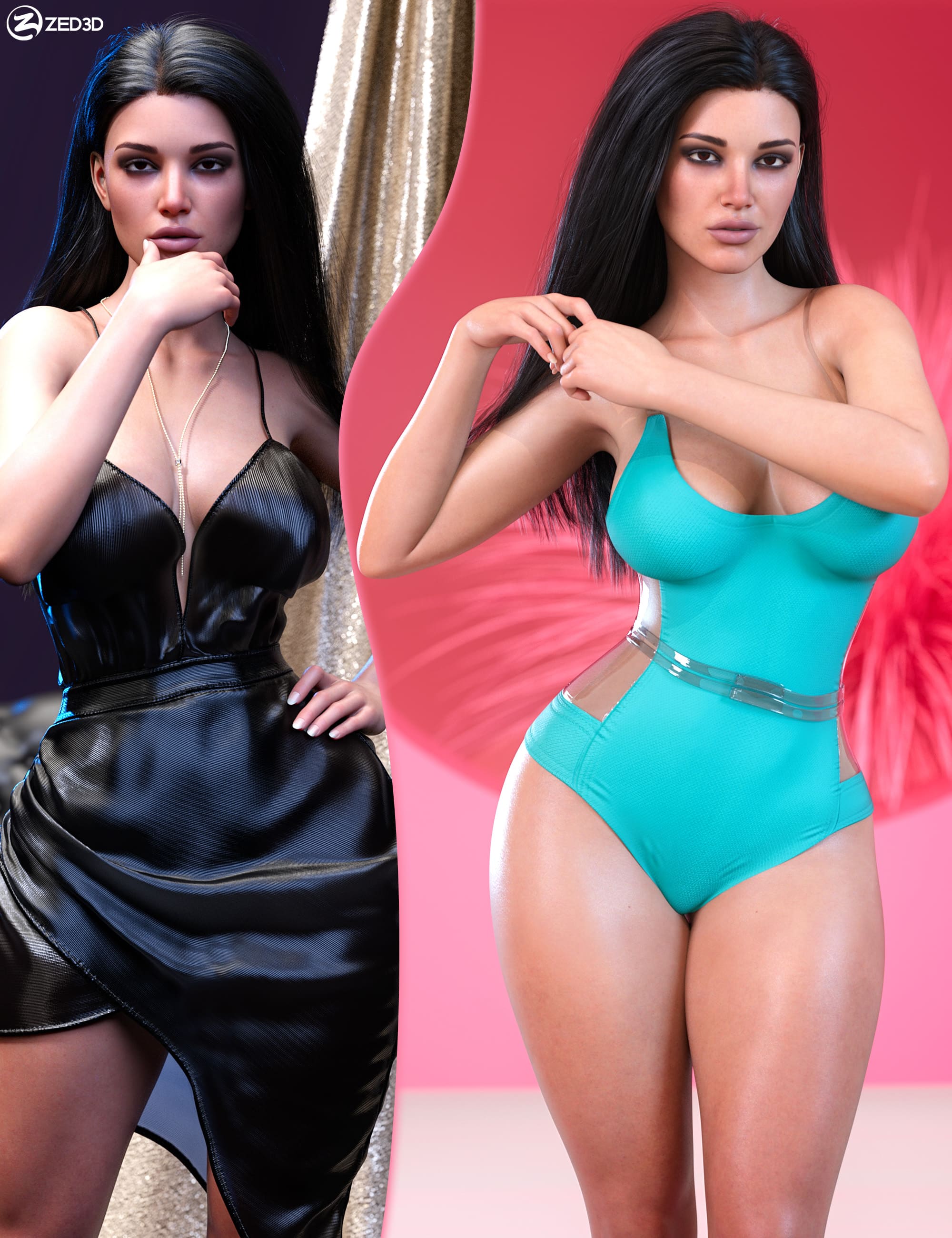 Z沙漏美女姿势和形状Mega Set