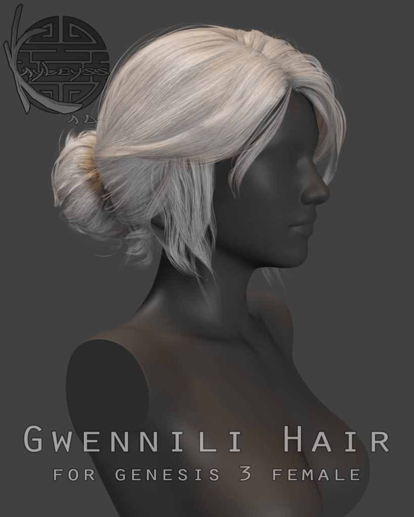 Gwennili Hair for Genesis 3 Female(s)