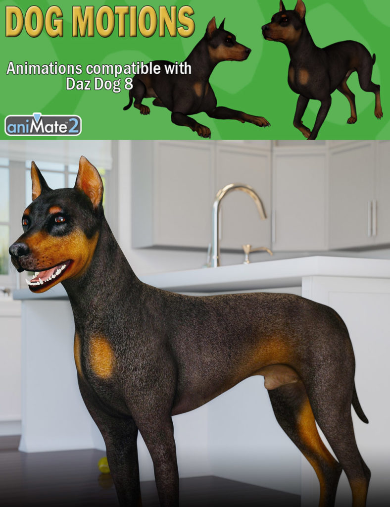 Daz Dog 8的狗的动作