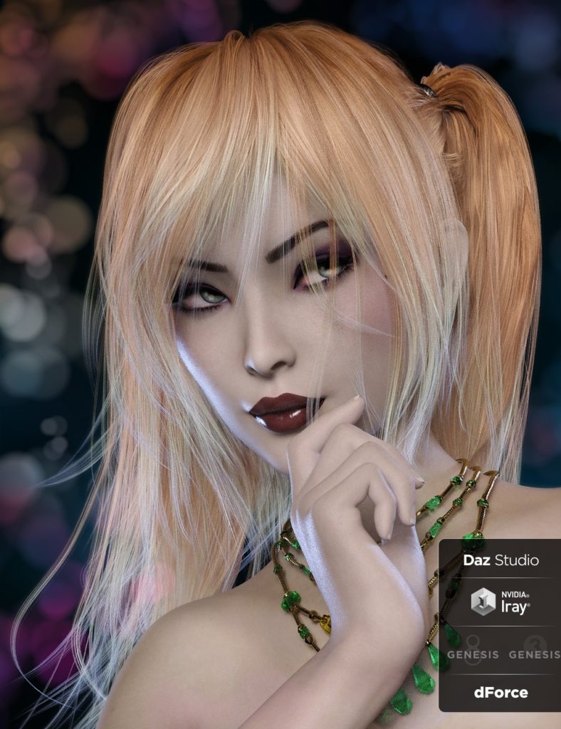 Kinley Hair with dForce for Genesis 3 and 8 Female(s)