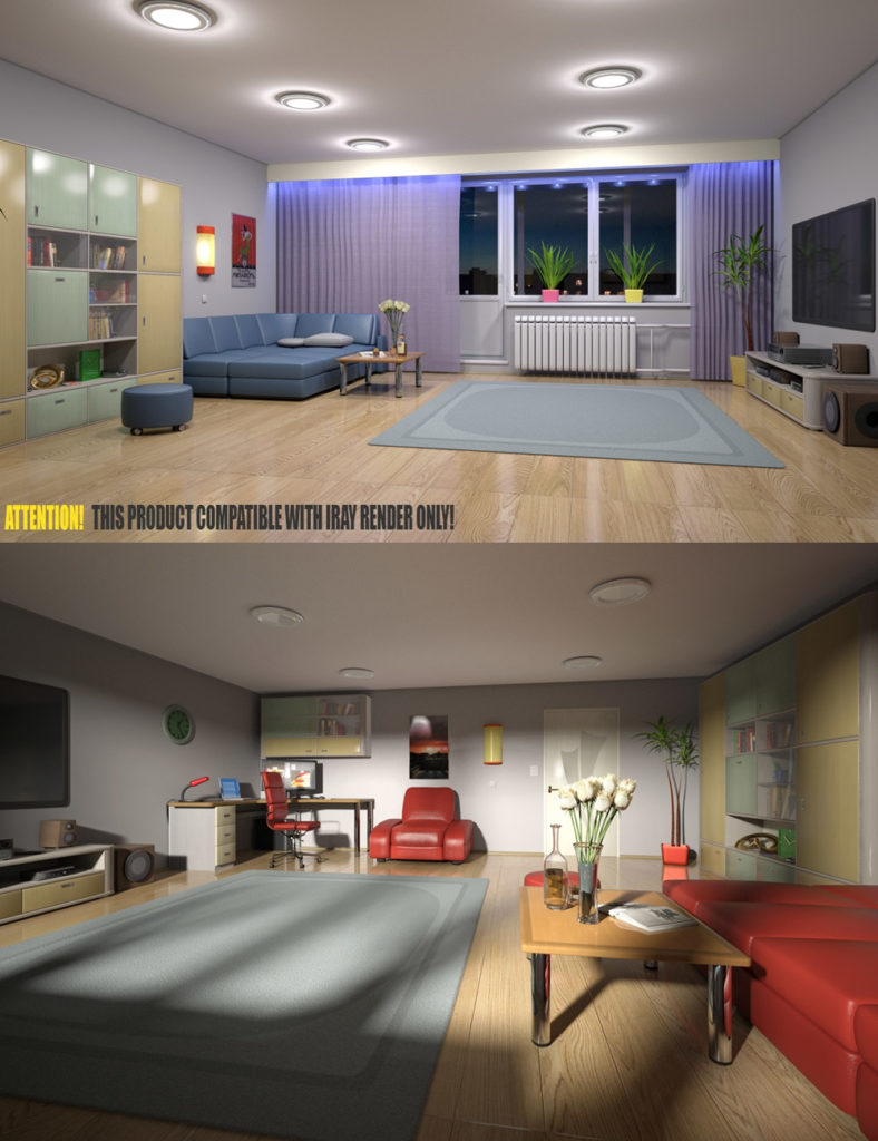 Daz工作室的客厅