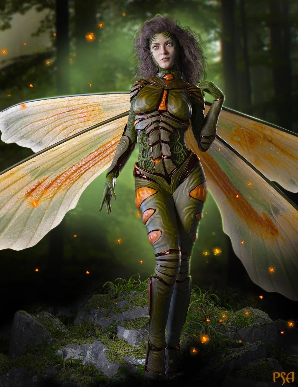 Pyrida HD和FireFly Outfit for Genesis 8 Female(s)