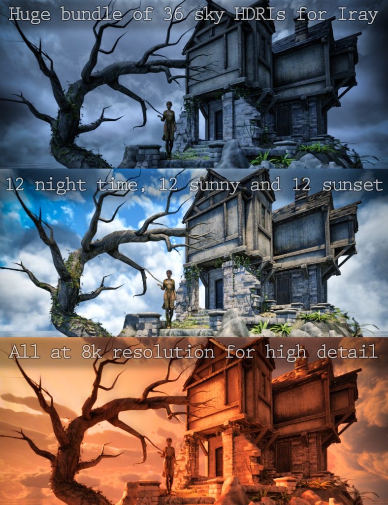 iRadiance天空- Iray的高天空HDRI Bundle