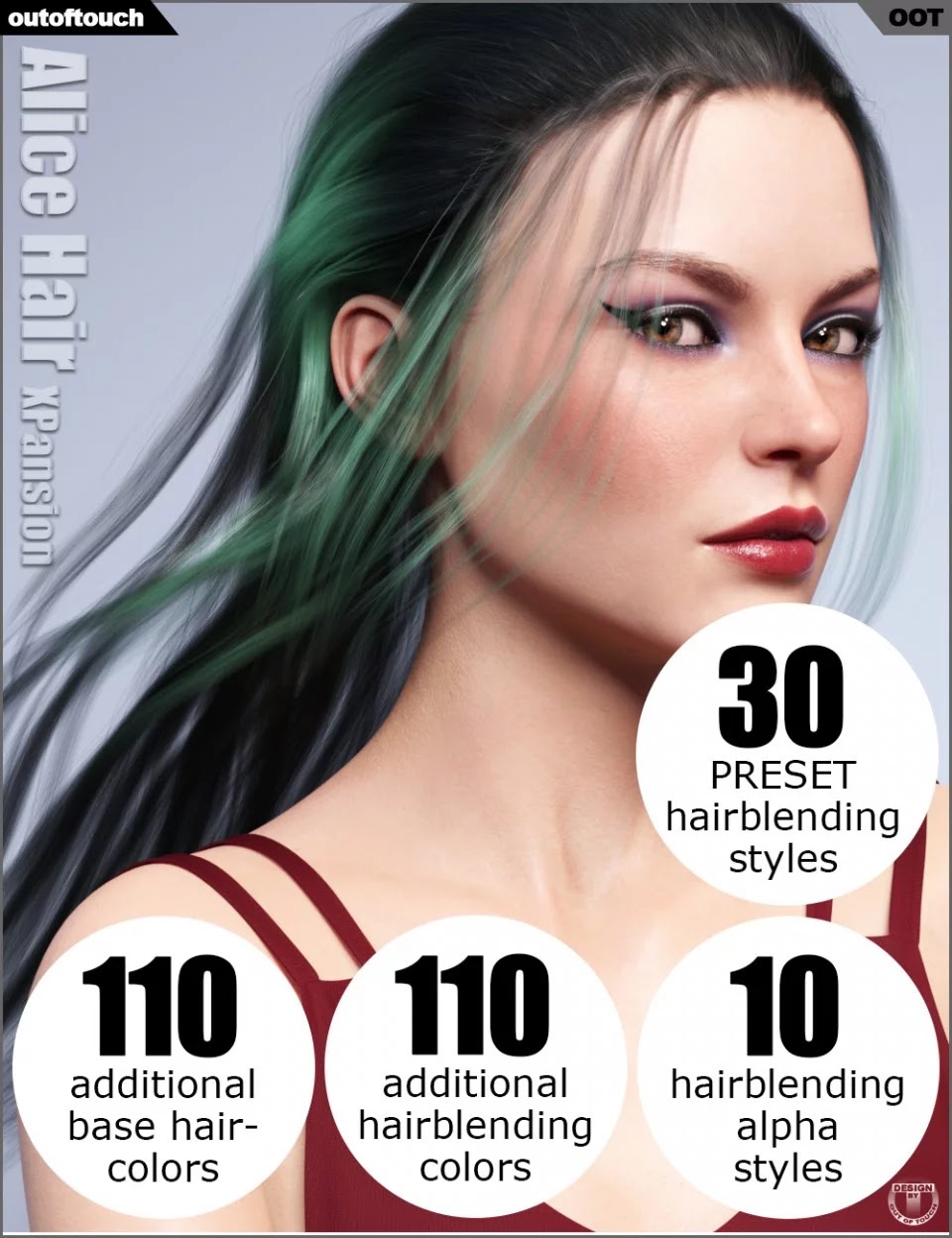 OOT Hairblend 2.0纹理扩展爱丽丝湿发和干发