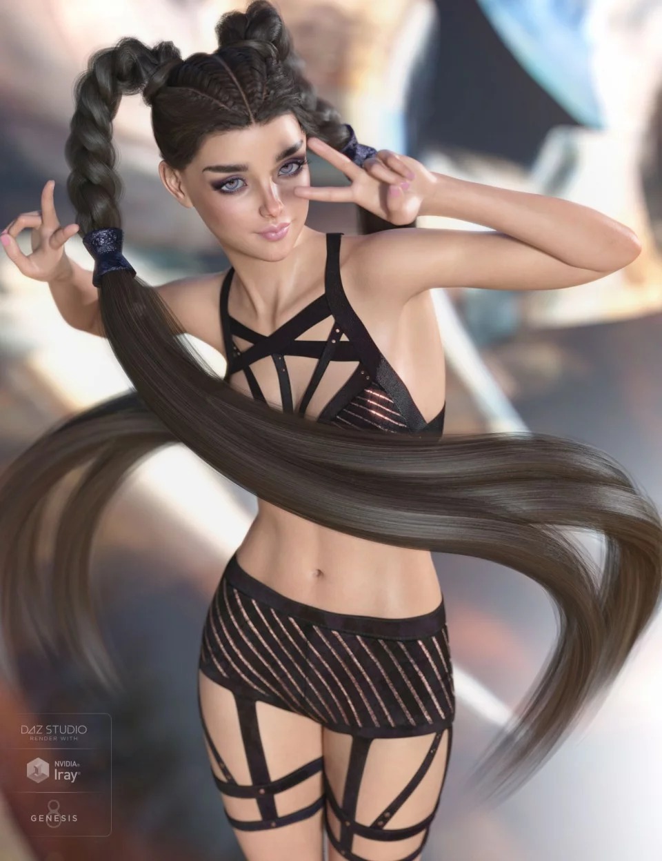 Rowan Hair for Genesis 3 &8女(年代)
