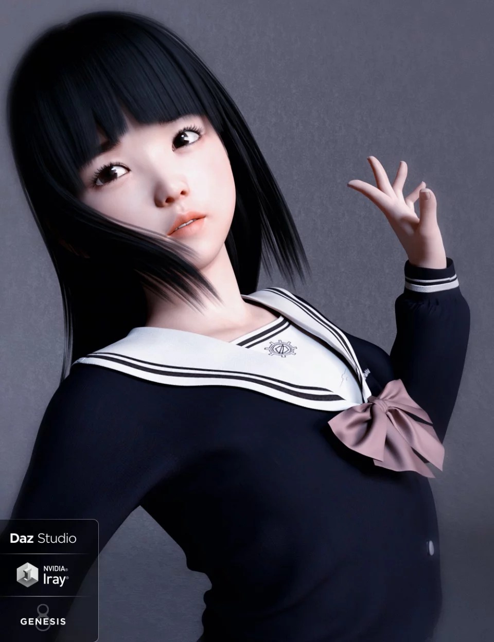 Yui角色和头发为创世纪8女